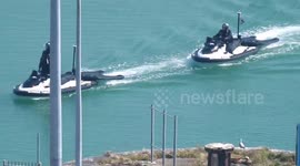 Border force new jet sky's coming back into Dover Harbour from patrolling our coastline