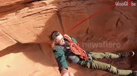 'On top of the world!' This is what it's like to slackline across a mountain ridge in Utah