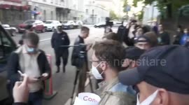 Russian police detain protesters showing their support for Afghan women