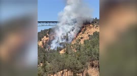 Terrifying footage shows bellowing smoke and flames in Foresthill Bridge in Auburn, California