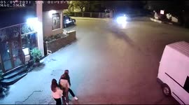 In Crimea, a passenger car hit two girls and crushed a stall