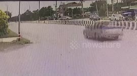 Ten-wheeler truck crashed through road barriers injuring nine people