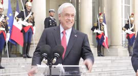 President Sebastian Pinera - Chile in His official VISIT TO FRANCE  ( Handshaking)