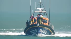 Dungeness RNLI bring migrants safely back to shore 1