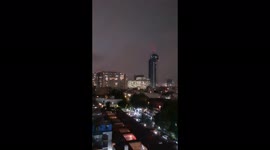 Apocalyptic night in Mexico City after a 7.0 earthquake hit the Mexican capital.