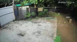 Terrifying moment landslide hits Covid-19 hospital after heavy rain in Thailand