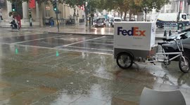 London weather, one minute is warm and shine the next minute is pouring with rain