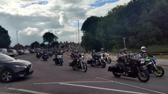 Hundreds of bikers in Nottinghamshire pay tribute to former Rock City security man Derek 'Rat' Rate