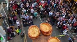 Lancashire and Yorkshire go head to head at the World Black Pudding Throwing Championships