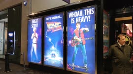 Back To The Future The Musical Opening Night Featured A Delorean Car Driving Outside In The Strand 