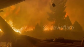 Dramatic, heart-racing footage as firefighters escape incineration during California wildfire