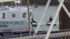 Children among the latest group of migrants to cross the English Channel