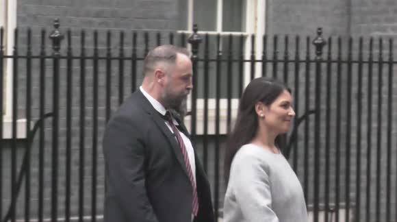 UK ministers at Downing Street as Prime Minister Boris Johnson reshuffles cabinet