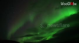 'Spectacular Display of Burgeoning Green Aurora Lights - Twelvemile Summit (Timelapse)'