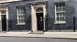 UK Prime Minister Boris Johnson welcomes President of Kurdistan region in Iraq Nechirvan Barzani to 10 Downing Street