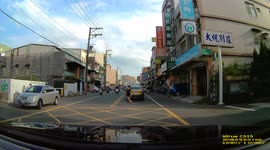 CLOSE CALL: Pedestrian Almost Crashed Into by a Group Of Mopeds When Crossing A Road Without Looking