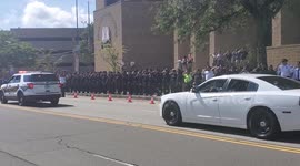 Motorcade Carrying The Body Of Police Officer Joshua Castellano Of The New Haven Police Department