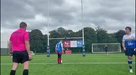 Rugby player becomes first ever blind person to score kick conversion in official game