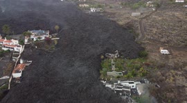 Drone footage - La Palma Volcano 22/09/2021. From a church, surrrounding the lava trail. Surrounding the south part of the magma path, above Todoque with a drone. Very impactful underrated video.