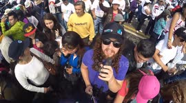 Pickpocket caught on film by man using selfie stick