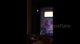 Man jumps onto Broadway stage to charge phone