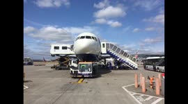 Security team checking an aircraft at Heathrow T5