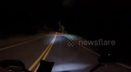 CLOSE CALL: Moped Rider Loses Control And Almost Ends In High Speed Crash