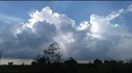The Natural cloud climate village view in India