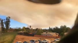 US: Time-Lapse Of Smoke Billowing From Fawn Fire