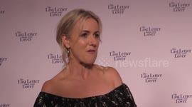 Red carpet interview with Jojo Moyes from the UK premiere of 