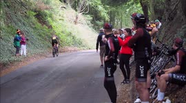 Extreme hill climb cycling time trial over North Downs in Kent, UK