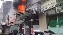 Stuck In The House And Loud Eruption. Three Burnt Houses in North Jakarta Indonesia