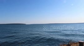 Beautiful Fall day and the fall colors Bayfield Marina in WI