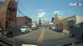 'Two-car collision at busy intersection in Long Island City caught on Dashcam'