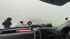 Storm Chasing, Driving through a severe weather warning with straight line winds and a possible tornado