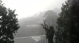 Typhoon Mindulle lashes Izu Islands in Japan