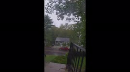 Watch as lightning strikes in New Jersey back garden with incredible bang