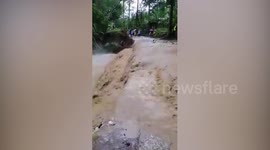 Residents evacuated due to Tropical Depression Lannie in the Philippines