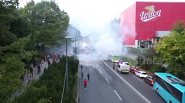 Tough Crackdown On Demonstrators With Tear Gas In Ljubljana, Slovenia