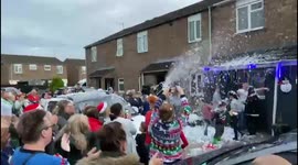 Neigbours surprise dying dad with early Christmas party