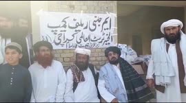Footage of a medical camp for earthquake victims in Harnai, Pakistan
