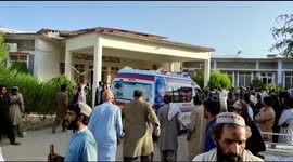 Early morning near hospital after 5.7 earthquake in Harnai, Pakistan