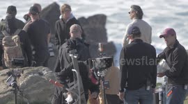 ZDF Cornwall UK Location filmset for 