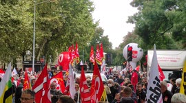 Union protests in Bordeaux, France