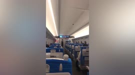 Bullet train makes emergency stop during Japan earthquake