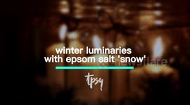 Make These Amazing Winter Luminaries With Epsom Salt ‘Snow’