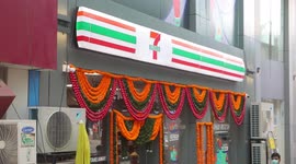 Mumbai residents line up for opening of India's first 7-Eleven convenience store