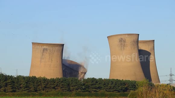 Landmark wiped off the landscape in a cloud of dust and rubble in Yorkshire