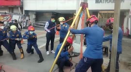 Firefighters retrieves clumsy man's ATM card from sewer in Indonesia