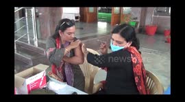 Vaccine camp set up at Kripal Ashram at Pratap Gate, Kaithal